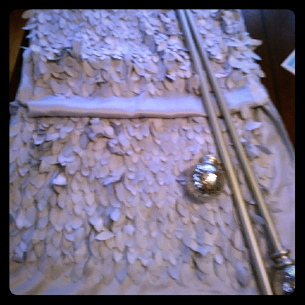 Two curtain panels beautiful grey with little Shim